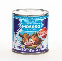 Молоко цельное сгущ.с сахар.в т.м Волоконовское Премиум 8.5% ж/б 370гр