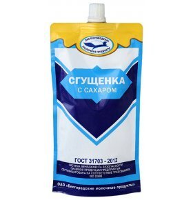 Молоко сгущеное с сахаром "Славянка" 7% 270гр
